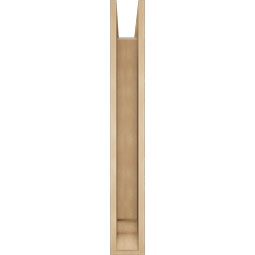 Ekena Millwork - BKTUR0554X34X40WTL01RCPR - Timberthane Faux Wood Westlake Style Bracket w/ Offset Brace, Traditional Ends, 5 1/2"W x 34"D x 40"H, Primed Tan