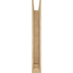 Ekena Millwork - BKTUR0554X34X42WTL01RCPR - Timberthane Faux Wood Westlake Style Bracket w/ Offset Brace, Traditional Ends, 5 1/2"W x 34"D x 42"H, Primed Tan