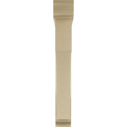 Ekena Millwork - BKTUR0554X36X40WTL01RCPR - Timberthane Faux Wood Westlake Style Bracket w/ Offset Brace, Traditional Ends, 5 1/2"W x 36"D x 40"H, Primed Tan