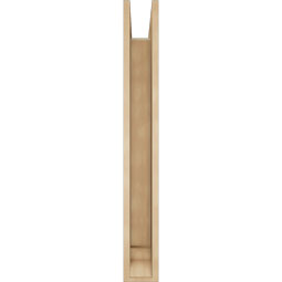 Ekena Millwork - BKTUR0554X36X44WTL01RCPR - Timberthane Faux Wood Westlake Style Bracket w/ Offset Brace, Traditional Ends, 5 1/2"W x 36"D x 44"H, Primed Tan