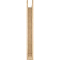 Ekena Millwork - BKTUR0554X36X48WTL01RCPR - Timberthane Faux Wood Westlake Style Bracket w/ Offset Brace, Traditional Ends, 5 1/2"W x 36"D x 48"H, Primed Tan