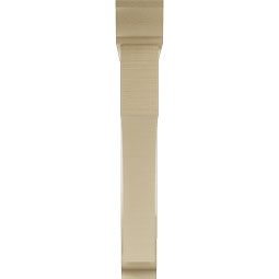 Ekena Millwork - BKTUR0554X38X38WTL01RCPR - Timberthane Faux Wood Westlake Style Bracket w/ Offset Brace, Traditional Ends, 5 1/2"W x 38"D x 38"H, Primed Tan