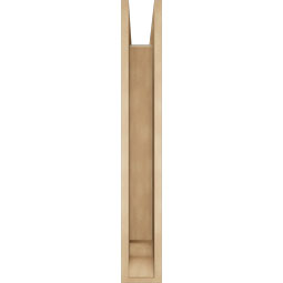 Ekena Millwork - BKTUR0554X38X38WTL01RCPR - Timberthane Faux Wood Westlake Style Bracket w/ Offset Brace, Traditional Ends, 5 1/2"W x 38"D x 38"H, Primed Tan