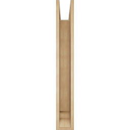 Ekena Millwork - BKTUR0554X40X40WTL01RCPR - Timberthane Faux Wood Westlake Style Bracket w/ Offset Brace, Traditional Ends, 5 1/2"W x 40"D x 40"H, Primed Tan