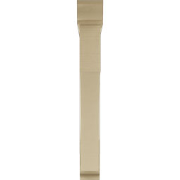 Ekena Millwork - BKTUR0554X40X44WTL01RCPR - Timberthane Faux Wood Westlake Style Bracket w/ Offset Brace, Traditional Ends, 5 1/2"W x 40"D x 44"H, Primed Tan