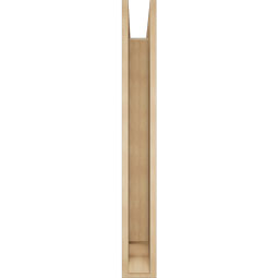 Ekena Millwork - BKTUR0554X40X44WTL01RCPR - Timberthane Faux Wood Westlake Style Bracket w/ Offset Brace, Traditional Ends, 5 1/2"W x 40"D x 44"H, Primed Tan