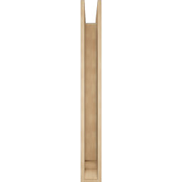 Ekena Millwork - BKTUR0554X42X48WTL01RCPR - Timberthane Faux Wood Westlake Style Bracket w/ Offset Brace, Traditional Ends, 5 1/2"W x 42"D x 48"H, Primed Tan