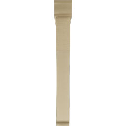 Ekena Millwork - BKTUR0554X46X46WTL01RCPR - Timberthane Faux Wood Westlake Style Bracket w/ Offset Brace, Traditional Ends, 5 1/2"W x 46"D x 46"H, Primed Tan