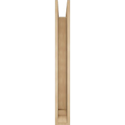 Ekena Millwork - BKTUR0554X46X46WTL01RCPR - Timberthane Faux Wood Westlake Style Bracket w/ Offset Brace, Traditional Ends, 5 1/2"W x 46"D x 46"H, Primed Tan