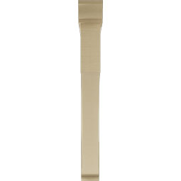 Ekena Millwork - BKTUR0554X48X48WTL01RCPR - Timberthane Faux Wood Westlake Style Bracket w/ Offset Brace, Traditional Ends, 5 1/2"W x 48"D x 48"H, Primed Tan