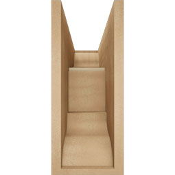 Ekena Millwork - BKTUR0756X18X18WTL01RCPR - Timberthane Faux Wood Westlake Style Bracket w/ Offset Brace, Traditional Ends, 7 1/2"W x 18"D x 18"H, Primed Tan