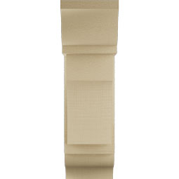 Ekena Millwork - BKTUR0756X18X26WTL01RCPR - Timberthane Faux Wood Westlake Style Bracket w/ Offset Brace, Traditional Ends, 7 1/2"W x 18"D x 26"H, Primed Tan