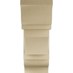 Ekena Millwork - BKTUR0756X20X20WTL01RCPR - Timberthane Faux Wood Westlake Style Bracket w/ Offset Brace, Traditional Ends, 7 1/2"W x 20"D x 20"H, Primed Tan