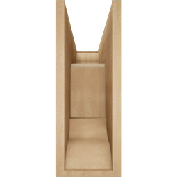 Ekena Millwork - BKTUR0756X20X20WTL01RCPR - Timberthane Faux Wood Westlake Style Bracket w/ Offset Brace, Traditional Ends, 7 1/2"W x 20"D x 20"H, Primed Tan
