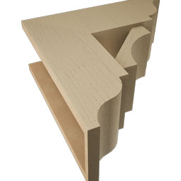 Ekena Millwork - BKTUR0756X20X20WTL01RCPR - Timberthane Faux Wood Westlake Style Bracket w/ Offset Brace, Traditional Ends, 7 1/2"W x 20"D x 20"H, Primed Tan