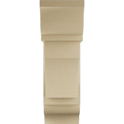 Ekena Millwork - BKTUR0756X20X24WTL01RCPR - Timberthane Faux Wood Westlake Style Bracket w/ Offset Brace, Traditional Ends, 7 1/2"W x 20"D x 24"H, Primed Tan