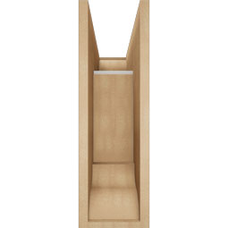 Ekena Millwork - BKTUR0756X20X24WTL01RCPR - Timberthane Faux Wood Westlake Style Bracket w/ Offset Brace, Traditional Ends, 7 1/2"W x 20"D x 24"H, Primed Tan