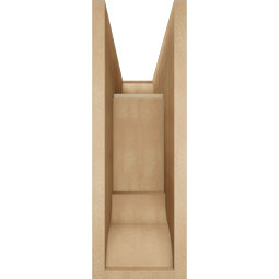 Ekena Millwork - BKTUR0756X22X22WTL01RCPR - Timberthane Faux Wood Westlake Style Bracket w/ Offset Brace, Traditional Ends, 7 1/2"W x 22"D x 22"H, Primed Tan