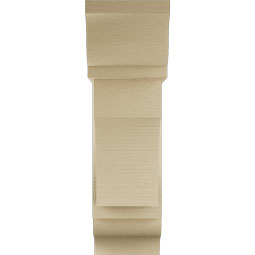 Ekena Millwork - BKTUR0756X22X26WTL01RCPR - Timberthane Faux Wood Westlake Style Bracket w/ Offset Brace, Traditional Ends, 7 1/2"W x 22"D x 26"H, Primed Tan