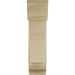 Ekena Millwork - BKTUR0756X22X30WTL01RCPR - Timberthane Faux Wood Westlake Style Bracket w/ Offset Brace, Traditional Ends, 7 1/2"W x 22"D x 30"H, Primed Tan