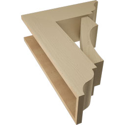 Ekena Millwork - BKTUR0756X22X30WTL01RCPR - Timberthane Faux Wood Westlake Style Bracket w/ Offset Brace, Traditional Ends, 7 1/2"W x 22"D x 30"H, Primed Tan