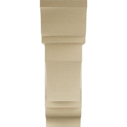 Ekena Millwork - BKTUR0756X24X24WTL01RCPR - Timberthane Faux Wood Westlake Style Bracket w/ Offset Brace, Traditional Ends, 7 1/2"W x 24"D x 24"H, Primed Tan