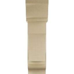 Ekena Millwork - BKTUR0756X24X28WTL01RCPR - Timberthane Faux Wood Westlake Style Bracket w/ Offset Brace, Traditional Ends, 7 1/2"W x 24"D x 28"H, Primed Tan