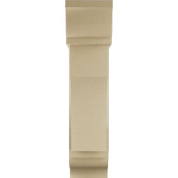 Ekena Millwork - BKTUR0756X24X32WTL01RCPR - Timberthane Faux Wood Westlake Style Bracket w/ Offset Brace, Traditional Ends, 7 1/2"W x 24"D x 32"H, Primed Tan