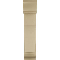 Ekena Millwork - BKTUR0756X24X36WTL01RCPR - Timberthane Faux Wood Westlake Style Bracket w/ Offset Brace, Traditional Ends, 7 1/2"W x 24"D x 36"H, Primed Tan