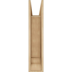 Ekena Millwork - BKTUR0756X24X36WTL01RCPR - Timberthane Faux Wood Westlake Style Bracket w/ Offset Brace, Traditional Ends, 7 1/2"W x 24"D x 36"H, Primed Tan