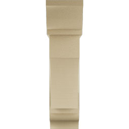Ekena Millwork - BKTUR0756X26X30WTL01RCPR - Timberthane Faux Wood Westlake Style Bracket w/ Offset Brace, Traditional Ends, 7 1/2"W x 26"D x 30"H, Primed Tan