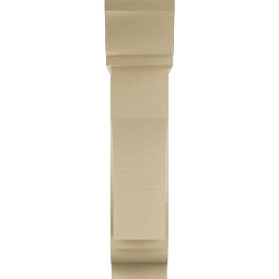 Ekena Millwork - BKTUR0756X26X34WTL01RCPR - Timberthane Faux Wood Westlake Style Bracket w/ Offset Brace, Traditional Ends, 7 1/2"W x 26"D x 34"H, Primed Tan