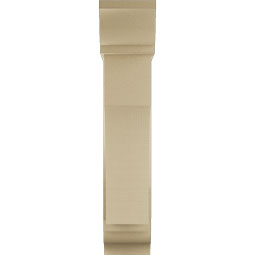 Ekena Millwork - BKTUR0756X26X38WTL01RCPR - Timberthane Faux Wood Westlake Style Bracket w/ Offset Brace, Traditional Ends, 7 1/2"W x 26"D x 38"H, Primed Tan