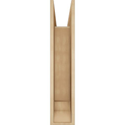 Ekena Millwork - BKTUR0756X26X38WTL01RCPR - Timberthane Faux Wood Westlake Style Bracket w/ Offset Brace, Traditional Ends, 7 1/2"W x 26"D x 38"H, Primed Tan