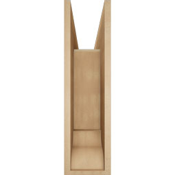 Ekena Millwork - BKTUR0756X28X28WTL01RCPR - Timberthane Faux Wood Westlake Style Bracket w/ Offset Brace, Traditional Ends, 7 1/2"W x 28"D x 28"H, Primed Tan