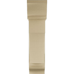 Ekena Millwork - BKTUR0756X28X32WTL01RCPR - Timberthane Faux Wood Westlake Style Bracket w/ Offset Brace, Traditional Ends, 7 1/2"W x 28"D x 32"H, Primed Tan