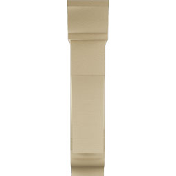 Ekena Millwork - BKTUR0756X28X36WTL01RCPR - Timberthane Faux Wood Westlake Style Bracket w/ Offset Brace, Traditional Ends, 7 1/2"W x 28"D x 36"H, Primed Tan