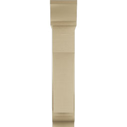 Ekena Millwork - BKTUR0756X28X40WTL01RCPR - Timberthane Faux Wood Westlake Style Bracket w/ Offset Brace, Traditional Ends, 7 1/2"W x 28"D x 40"H, Primed Tan