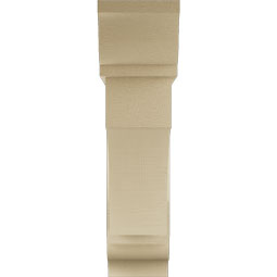 Ekena Millwork - BKTUR0756X30X30WTL01RCPR - Timberthane Faux Wood Westlake Style Bracket w/ Offset Brace, Traditional Ends, 7 1/2"W x 30"D x 30"H, Primed Tan