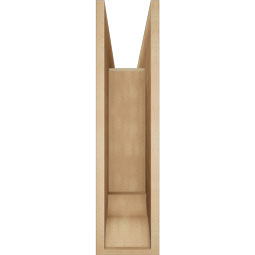 Ekena Millwork - BKTUR0756X30X30WTL01RCPR - Timberthane Faux Wood Westlake Style Bracket w/ Offset Brace, Traditional Ends, 7 1/2"W x 30"D x 30"H, Primed Tan