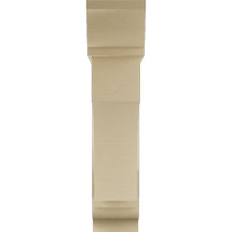Ekena Millwork - BKTUR0756X30X34WTL01RCPR - Timberthane Faux Wood Westlake Style Bracket w/ Offset Brace, Traditional Ends, 7 1/2"W x 30"D x 34"H, Primed Tan