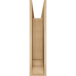 Ekena Millwork - BKTUR0756X30X34WTL01RCPR - Timberthane Faux Wood Westlake Style Bracket w/ Offset Brace, Traditional Ends, 7 1/2"W x 30"D x 34"H, Primed Tan