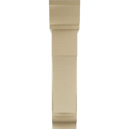 Ekena Millwork - BKTUR0756X30X36WTL01RCPR - Timberthane Faux Wood Westlake Style Bracket w/ Offset Brace, Traditional Ends, 7 1/2"W x 30"D x 36"H, Primed Tan