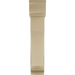 Ekena Millwork - BKTUR0756X30X38WTL01RCPR - Timberthane Faux Wood Westlake Style Bracket w/ Offset Brace, Traditional Ends, 7 1/2"W x 30"D x 38"H, Primed Tan