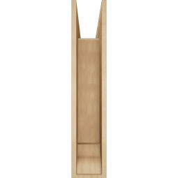 Ekena Millwork - BKTUR0756X30X38WTL01RCPR - Timberthane Faux Wood Westlake Style Bracket w/ Offset Brace, Traditional Ends, 7 1/2"W x 30"D x 38"H, Primed Tan