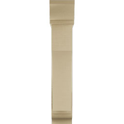 Ekena Millwork - BKTUR0756X30X42WTL01RCPR - Timberthane Faux Wood Westlake Style Bracket w/ Offset Brace, Traditional Ends, 7 1/2"W x 30"D x 42"H, Primed Tan