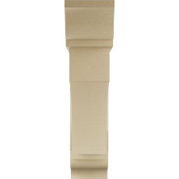 Ekena Millwork - BKTUR0756X32X32WTL01RCPR - Timberthane Faux Wood Westlake Style Bracket w/ Offset Brace, Traditional Ends, 7 1/2"W x 32"D x 32"H, Primed Tan