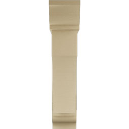Ekena Millwork - BKTUR0756X32X36WTL01RCPR - Timberthane Faux Wood Westlake Style Bracket w/ Offset Brace, Traditional Ends, 7 1/2"W x 32"D x 36"H, Primed Tan