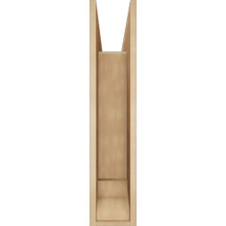 Ekena Millwork - BKTUR0756X32X36WTL01RCPR - Timberthane Faux Wood Westlake Style Bracket w/ Offset Brace, Traditional Ends, 7 1/2"W x 32"D x 36"H, Primed Tan