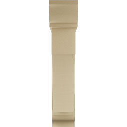 Ekena Millwork - BKTUR0756X32X38WTL01RCPR - Timberthane Faux Wood Westlake Style Bracket w/ Offset Brace, Traditional Ends, 7 1/2"W x 32"D x 38"H, Primed Tan